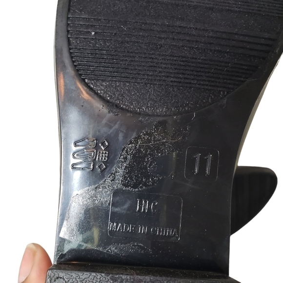 INC International Concepts Raelyn Black Pull On Ankle Rain Boots Sz 11M - Picture 9 of 11